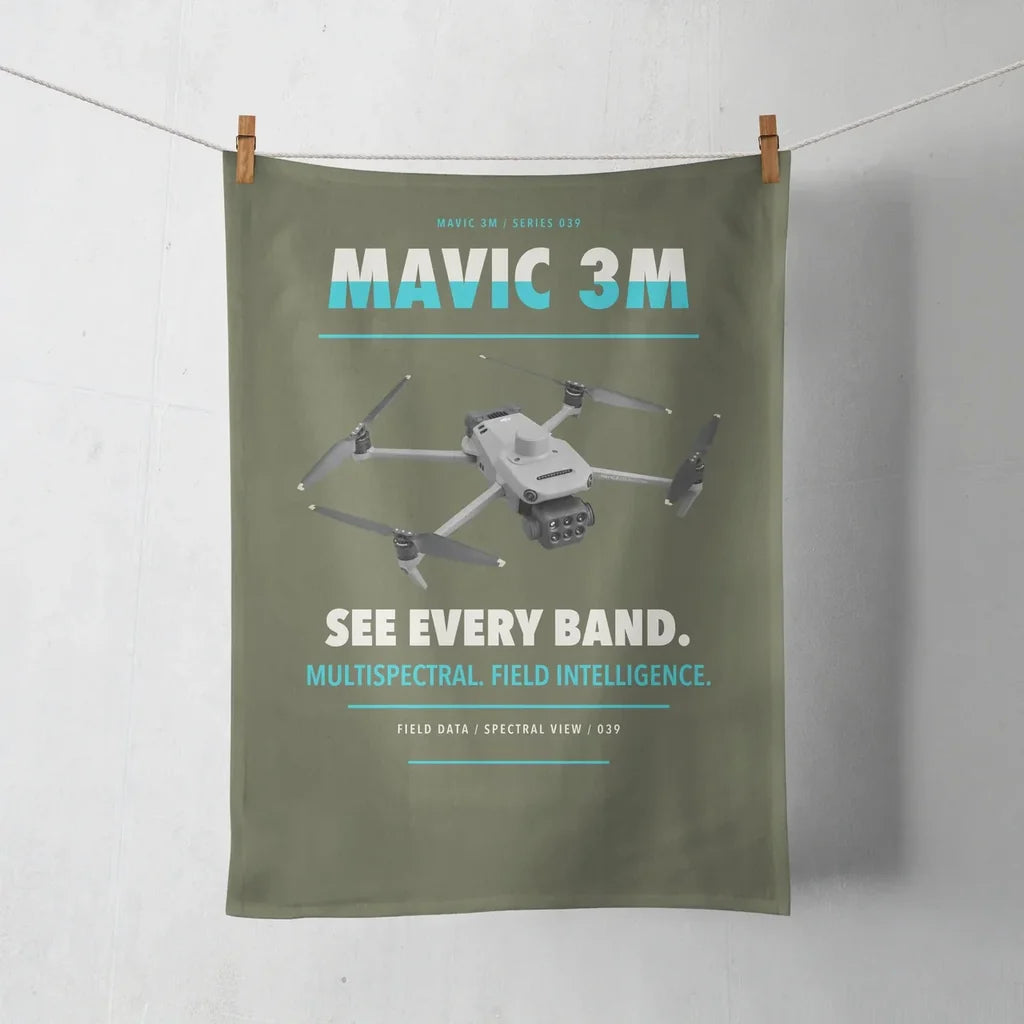 DJI Mavic 3 Multispectral design on green army towel