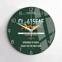 Thumbnail for Canadair CL-415EAF design on dark green no frame wall clock
