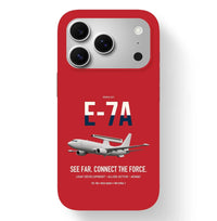 Thumbnail for E-7A Wedgetail design on red magsafe iphone case, for iPhone 17 Pro