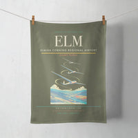 Thumbnail for Elmira Corning Regional Airport (ELM) design on green army towel