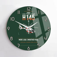 Thumbnail for Airbus H145 D3 design on dark green no frame wall clock