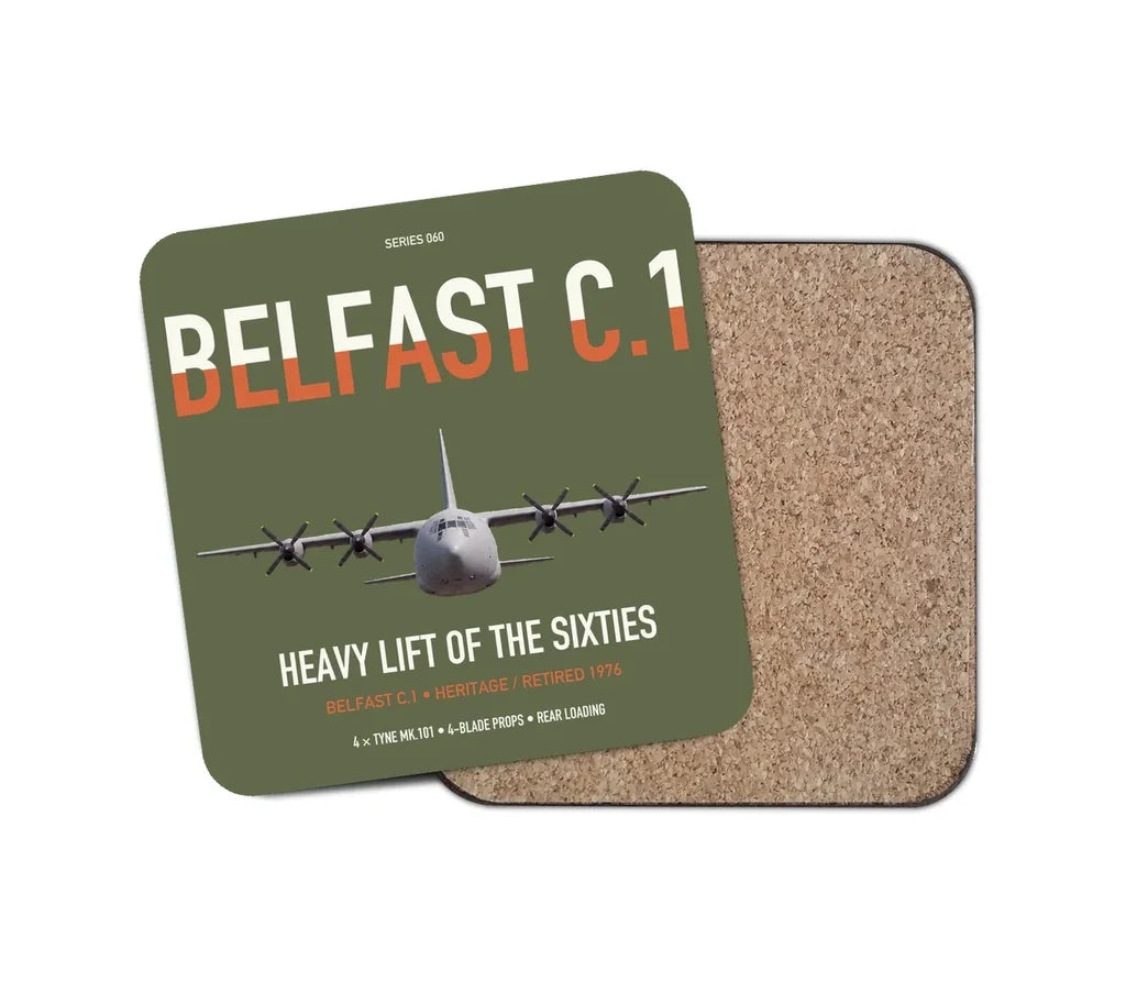 Short Belfast C.1 design on green army 1 piece coaster