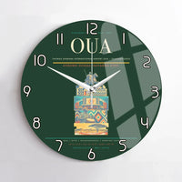 Thumbnail for Thomas Sankara International Airport (OUA) design on dark green no frame wall clock