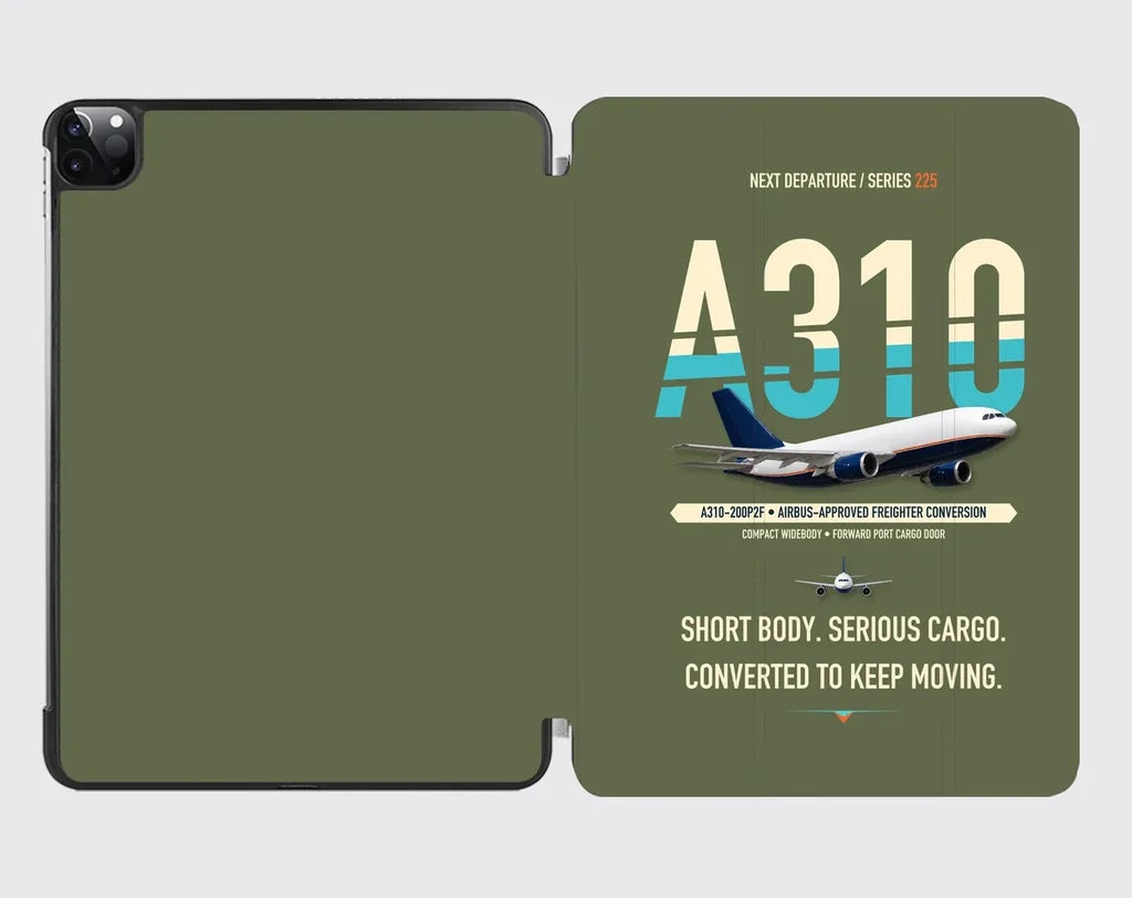 Airbus A310-200P2F design on green army ipad tablet case