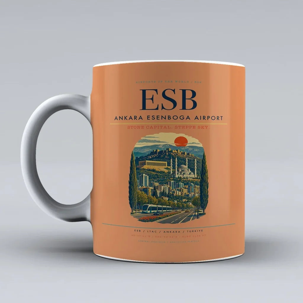 Ankara Esenboga Airport ESB Mug - Orange