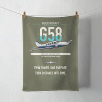 Thumbnail for Beechcraft Baron G58 design on green army towel