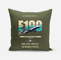 Thumbnail for Embraer E190 design on green army pillow