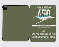 Thumbnail for Cessna Citation 650 - Citation III design on green army ipad tablet case