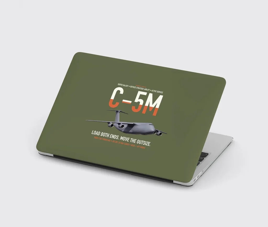 C-5M Super Galaxy design on green army MacBook case