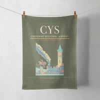Thumbnail for Cheyenne Regional Airport (CYS) design on green army towel