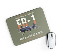Thumbnail for FR-1 Fireball Prop in Front Jet in Back design on green army rectangle mouse pad