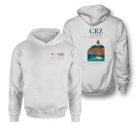 Thumbnail for Graz Airport (GRZ) design on white double-side hoodie