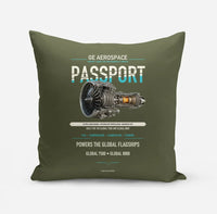Thumbnail for PASSPORT design on green army pillow
