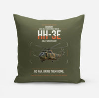 Thumbnail for Sikorsky HH-3E Jolly Green Giant design on green army pillow