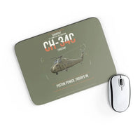 Thumbnail for Sikorsky CH-34C Choctaw design on green army rectangle mouse pad