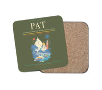 Thumbnail for Jay Prakash Narayan International Airport (PAT) design on green army 1 piece coaster