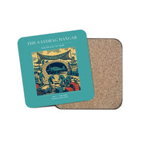 Thumbnail for The Sandbag Hangar - Designed Coasters design on turquoise 1-piece