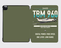 Thumbnail for Daher TBM 960 design on green army ipad tablet case