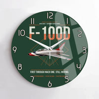 Thumbnail for F-100D Super Sabre design on dark green no frame wall clock