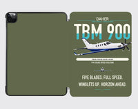 Thumbnail for Daher TBM 900 design on green army ipad tablet case