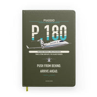 Thumbnail for Piaggio P.180 Avanti EVO design on green army notebook