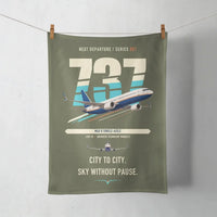 Thumbnail for Boeing 737 MAX 8 design on green army towel