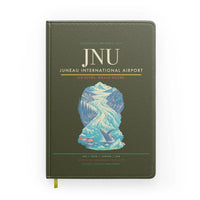 Thumbnail for Juneau International Airport (JNU) design on green army notebook