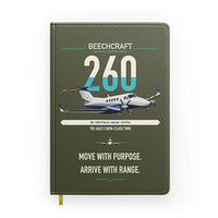 Thumbnail for Beechcraft King Air 260 design on green army notebook