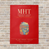 Thumbnail for ManchesterBoston Regional Airport MHT - Canvas Framed - Red