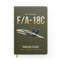 Thumbnail for F-A-18C Hornet design on green army notebook