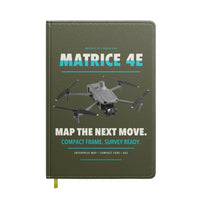 Thumbnail for DJI Matrice 4E design on green army notebook