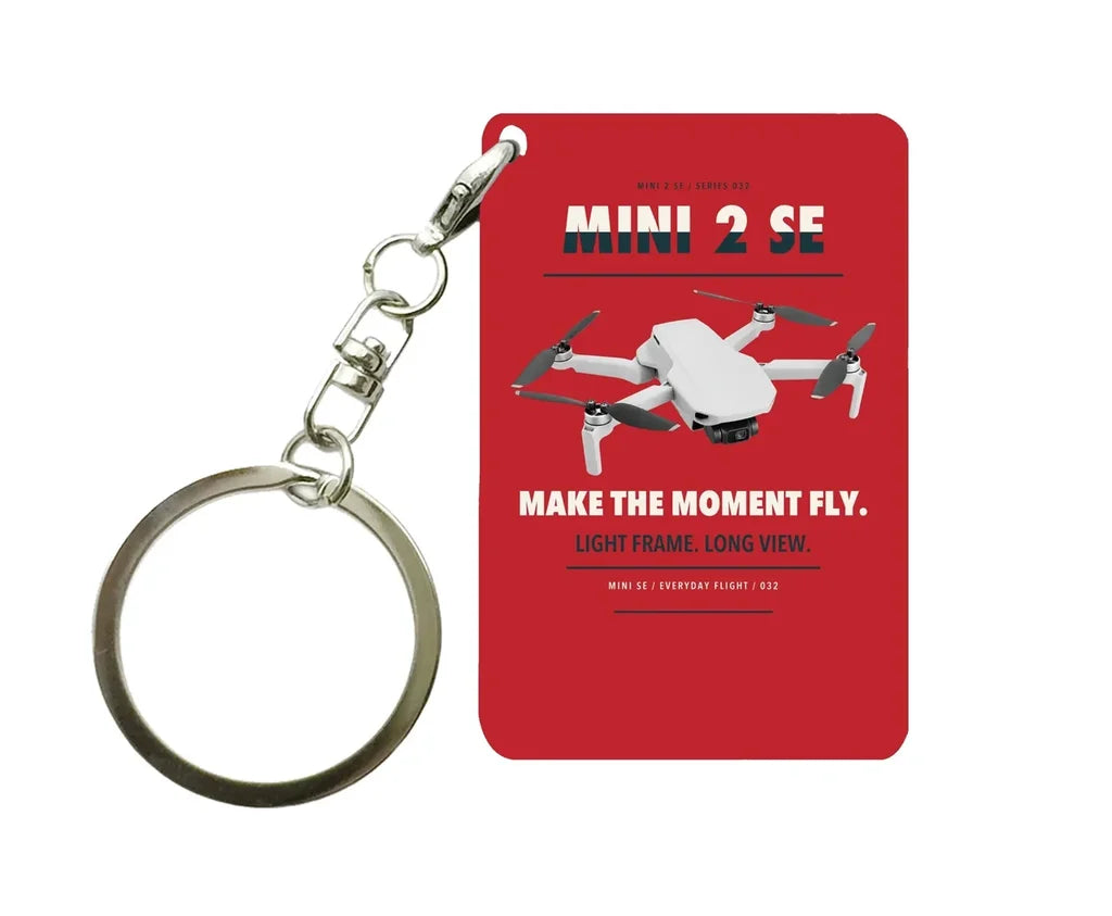 DJI Mini 2 SE Key Chain design on red key chain