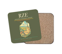 Thumbnail for Rzeszów-Jasionka Airport (RZE) design on green army 1 piece coaster