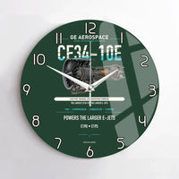 Thumbnail for CF34-10E design on dark green no frame wall clock