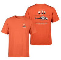 Thumbnail for Airbus H125 design on orange t-shirt, double-side print