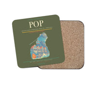 Thumbnail for Gregorio Luperón International Airport (POP) design on green army 1 piece coaster