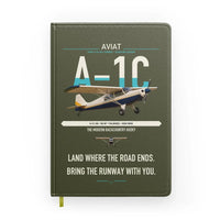 Thumbnail for Aviat Husky A-1C-180 design on green army notebook