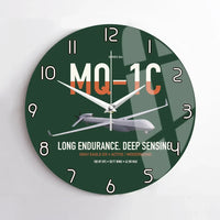Thumbnail for MQ-1C Gray Eagle ER design on dark green no frame wall clock