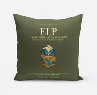 Thumbnail for El Paso International Airport (ELP) design on green army pillow