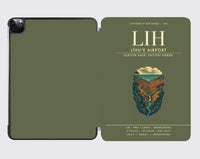 Thumbnail for Līhuʻe Airport (LIH) design on green army ipad tablet case