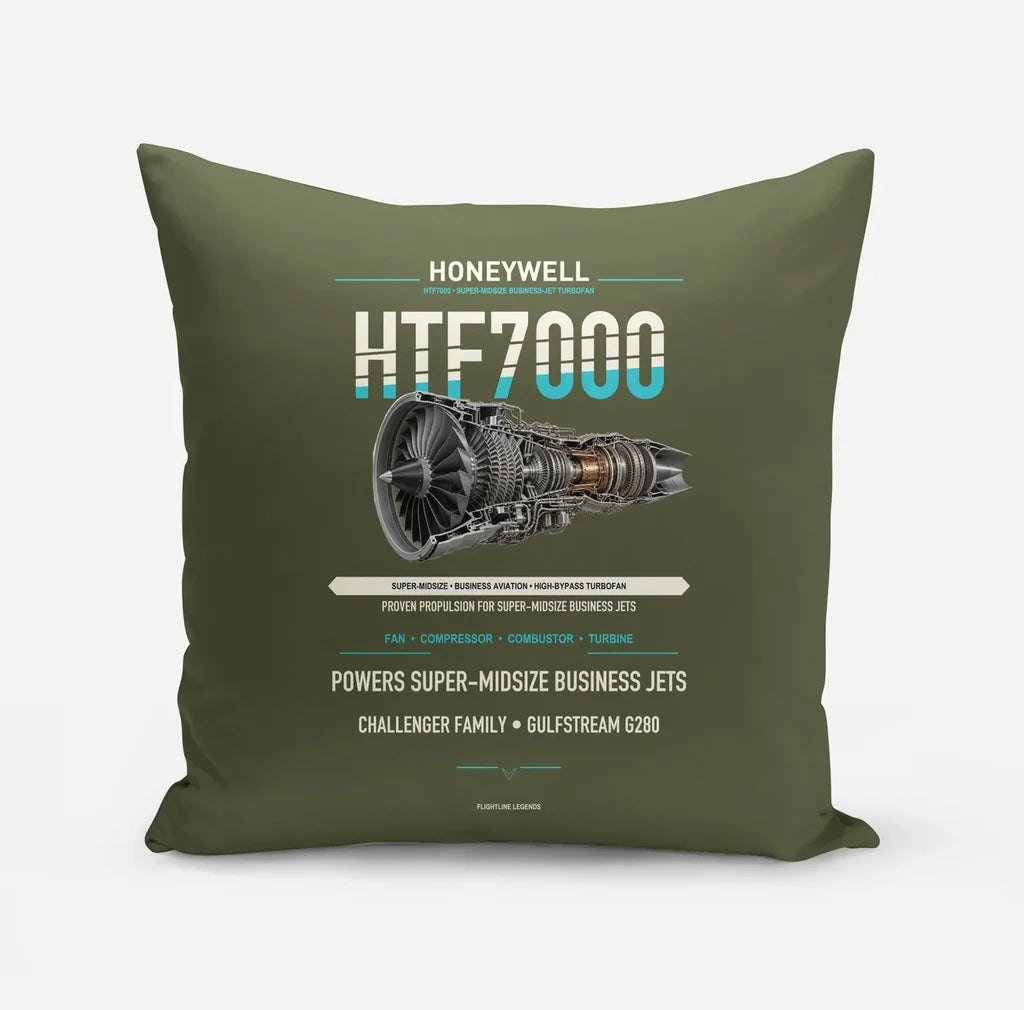 HTF7000 design on green army pillow