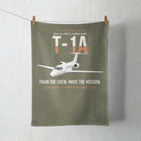 Thumbnail for T-1A Jayhawk Advanced Jet Trainer design on green army towel