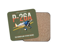 Thumbnail for Boeing P-26A Peashooter design on green army 1 piece coaster
