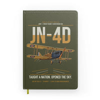 Thumbnail for Curtiss JN-4D Jenny design on green army notebook