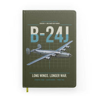 Thumbnail for B-24J Liberator design on green army notebook