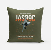 Thumbnail for Saab JAS 39C Gripen design on green army pillow