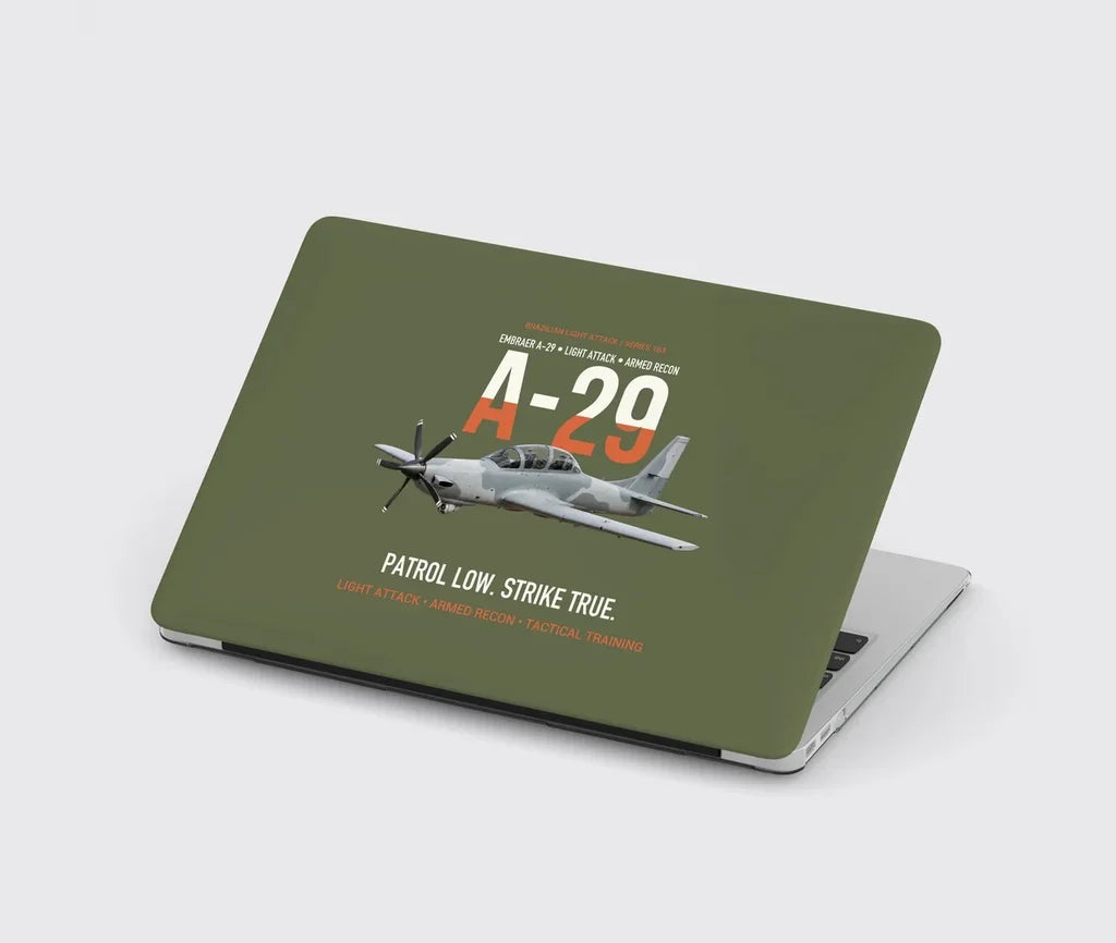 A-29 Super Tucano Light Attack design on green army MacBook case