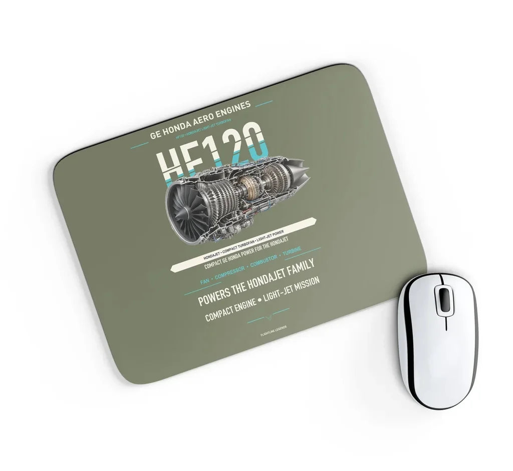 HF120 design on green army rectangle mouse pad