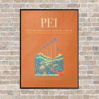 Thumbnail for Matecaña International Airport PEI — Pereira vertical canvas print - framed - orange background