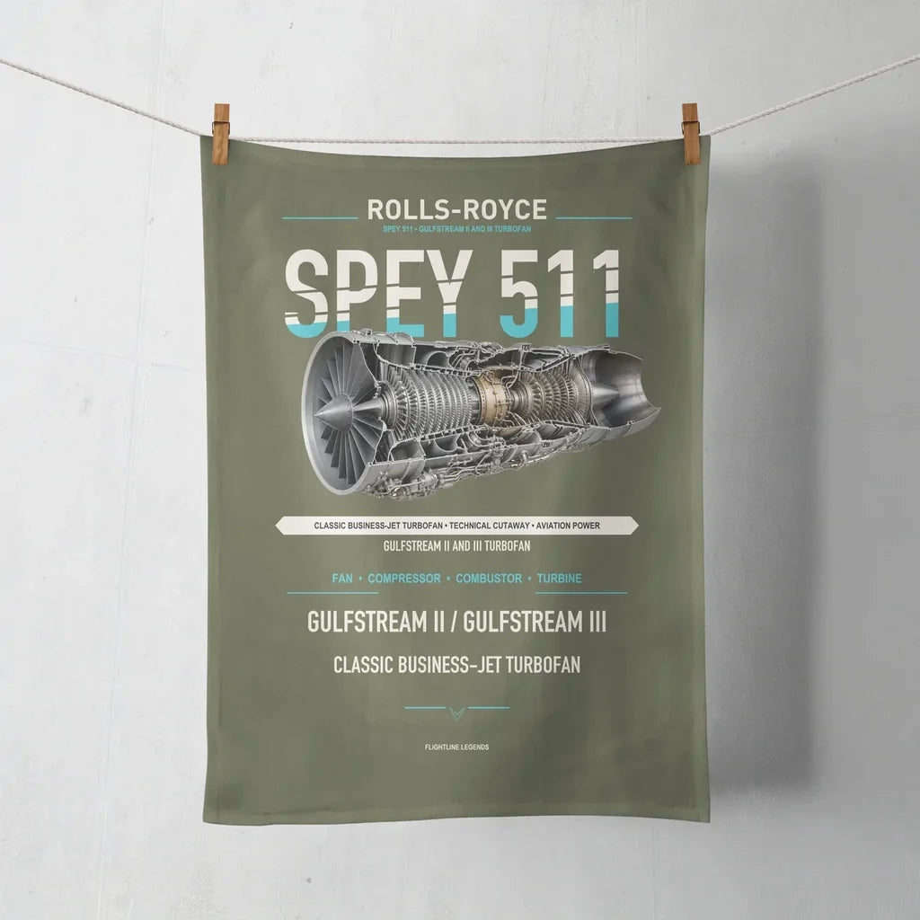 SPEY 511 design on green army towel